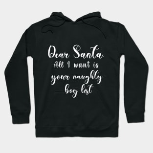 Dear Santa, All I want is your naughty boy list Hoodie